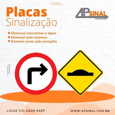 Placas de sinalização viária